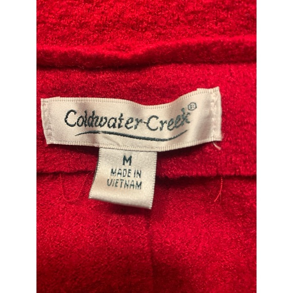 Goldwater Creek Red Wool Blend Coat Women’s Size Medium - Picture 3 of 4